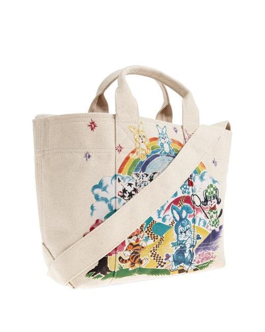 KENZO White Small Cartoon Tote Bag