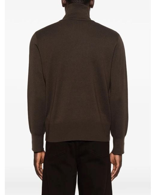 Sandro Brown Zip-Up Cardigan for men