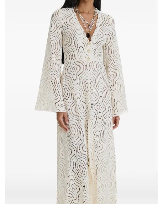 MOOS STUDIO Natural V-Neck Maxi Dress