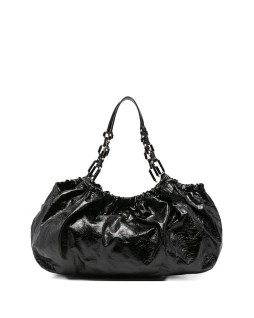 Marella Black Medium Leather Tote Bag