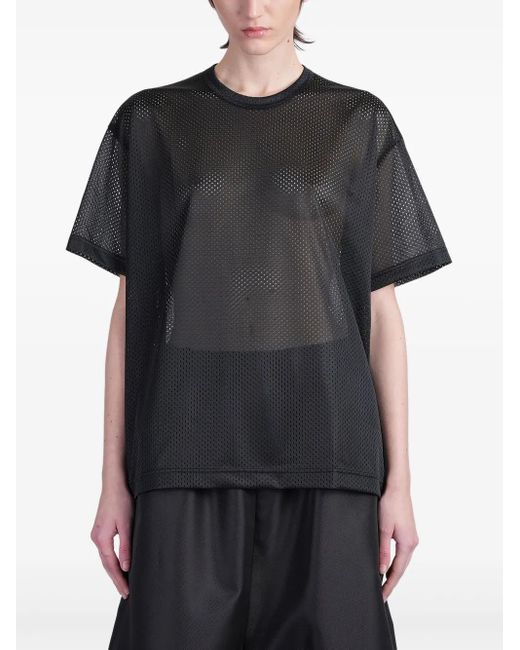 Comme des Garçons Black T-Shirt mit Lochmuster