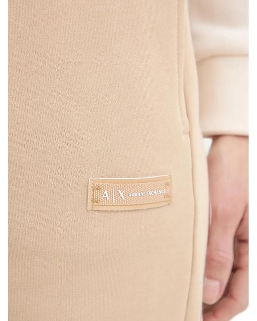 ARMANI EXCHANGE Natural Logo-Patch Trousers