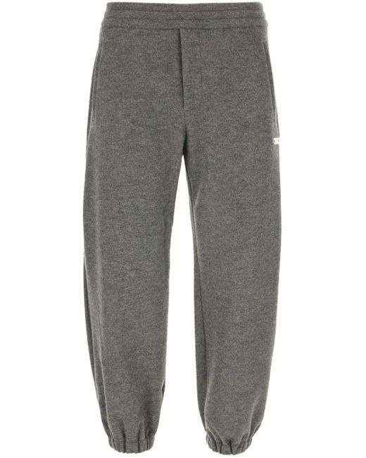 Alexander McQueen Trainingsbroek Met Logoplakkaat in het Gray voor heren