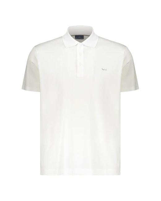 Paul & Shark White Polo-Collar Polo Shirt for men
