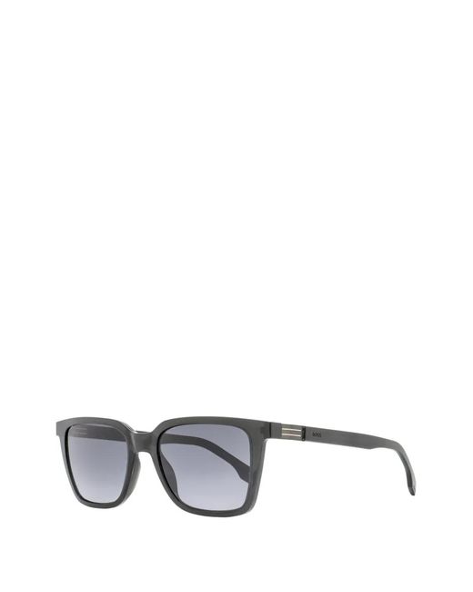 Boss Gray Rectangle-Frame Sunglasses for men