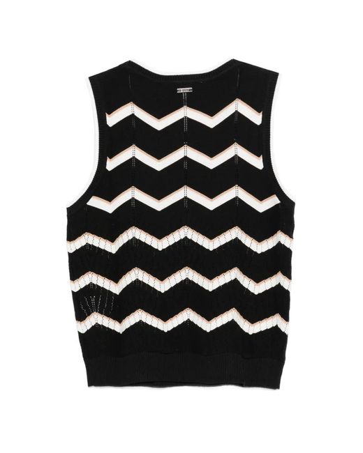 DKNY Black Haut En Maille Intarsia