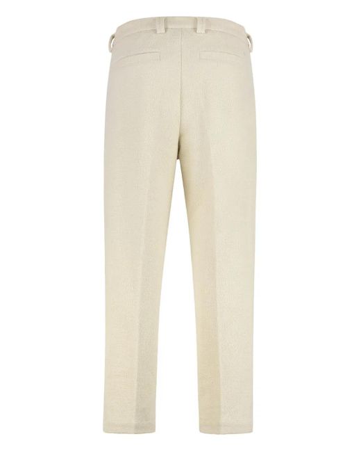 Boss Natural Textured Drawstring Trousers for men