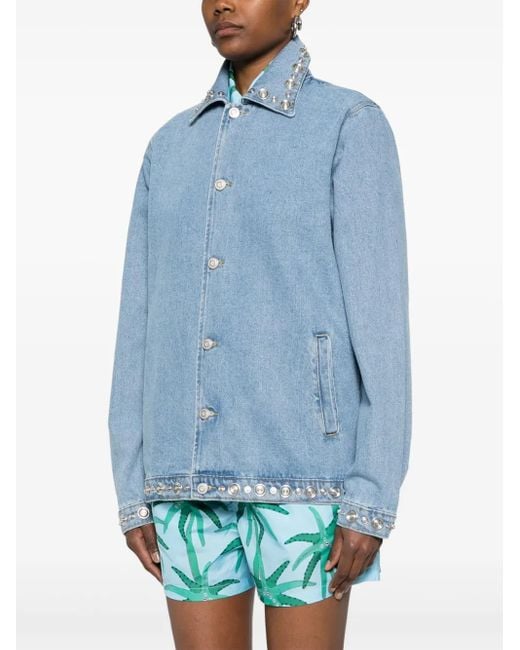 Coperni Blue Studded Denim Jacket