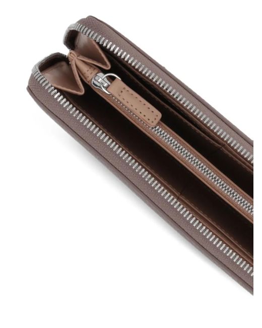 Emporio Armani Gray Logo-Lettering Zip-Fastening Wallet
