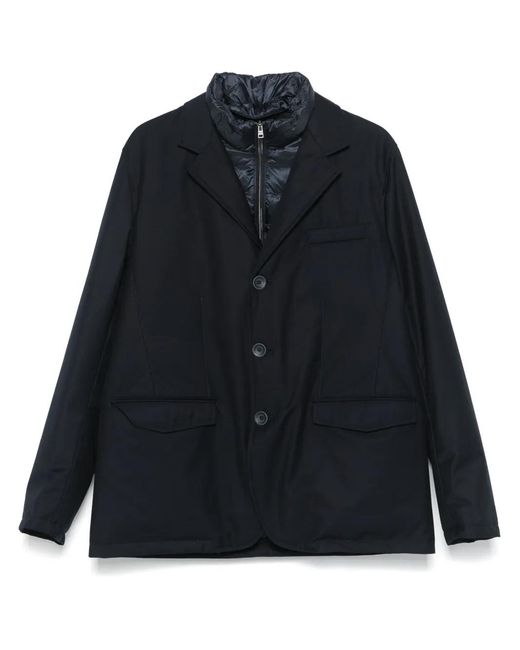 Herno Blue Padded Blazer For Fall 2024 for men