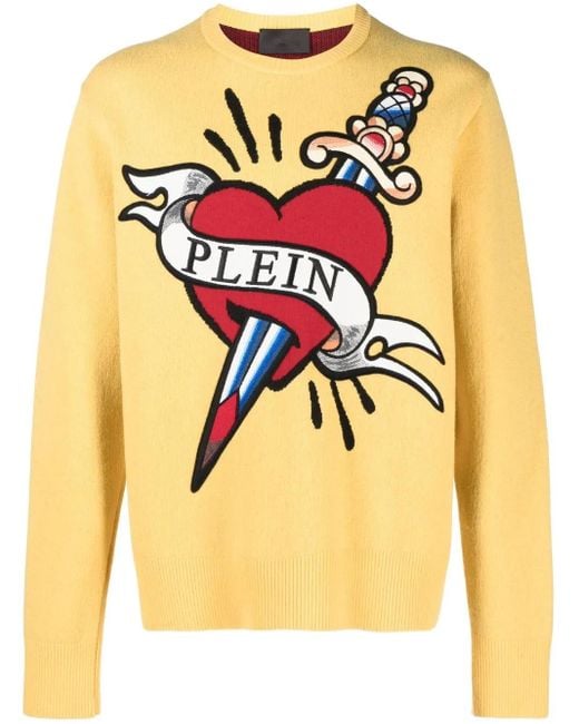 Pullover di Philipp Plein in Yellow da Uomo