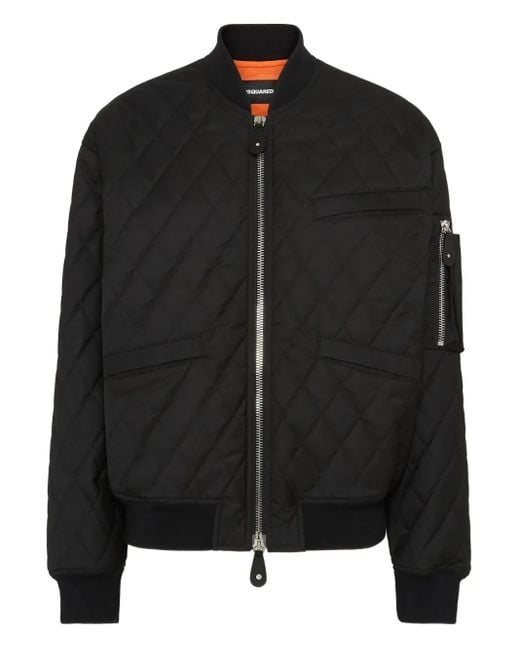 DSquared² キルティング ボンバージャケット Black