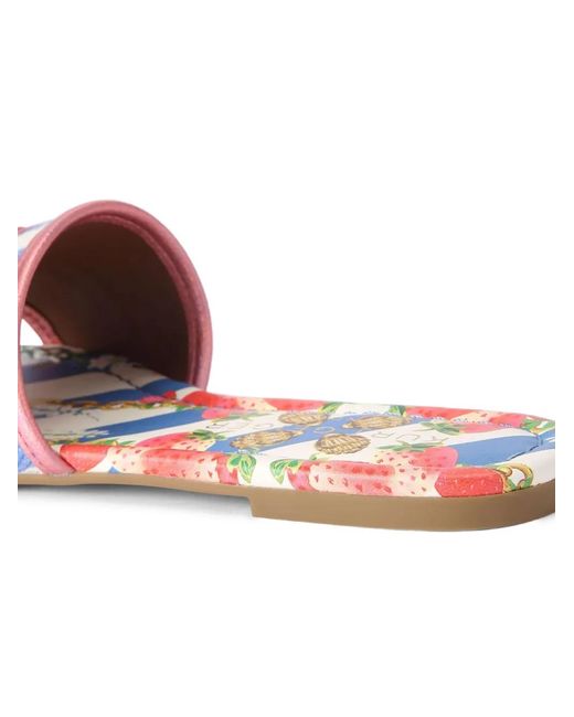 Kurt Geiger Pink Soundback Flat Sandals