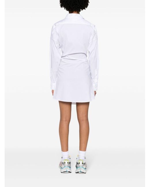 DIESEL White D-sizen-n1 Poplin Shirtdress