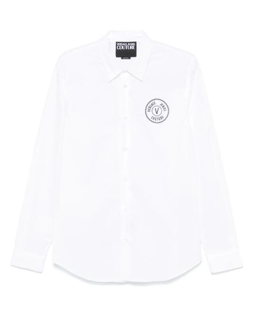 Chemise À Détail De Chaîne V-Emblem Versace Jeans Couture pour homme en coloris White