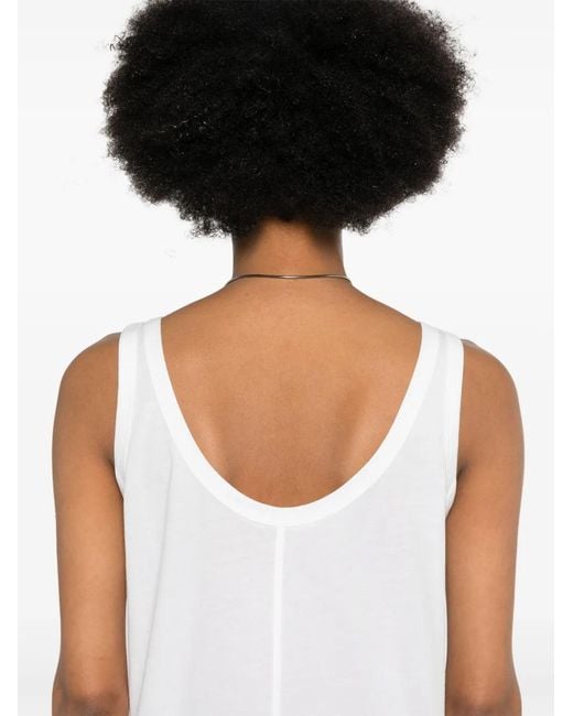 The Row White Aika Top In Cotton