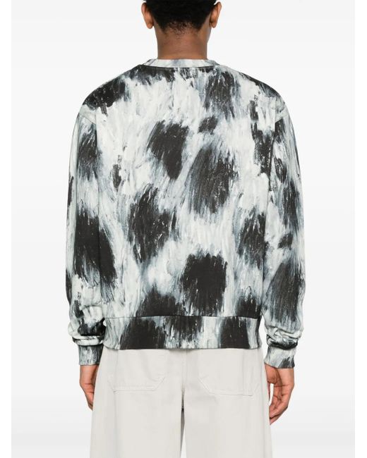 Marni Gray Scribble-Logo Sweatshirt for men