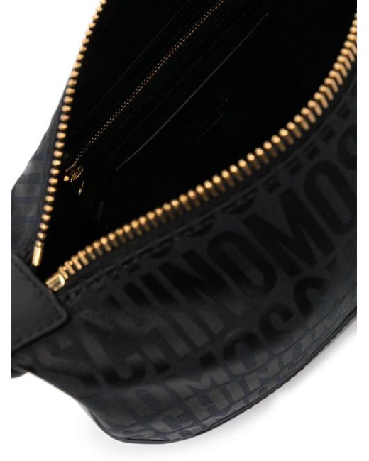 Bolso de hombro con monograma Moschino de color Black