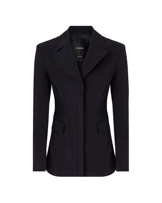 Pinko Blue Notched-Lapel Single-Breasted Blazer