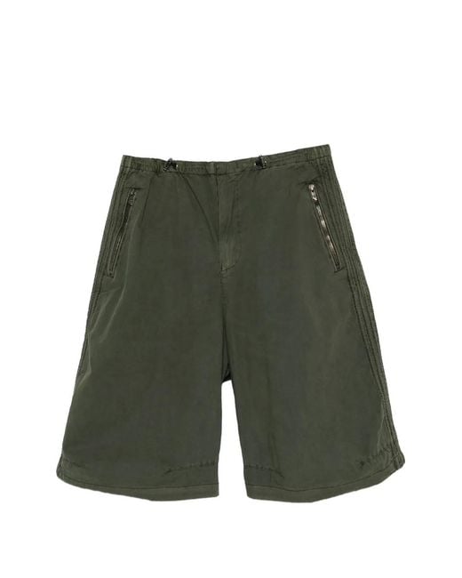 DIESEL Green Relaxed Fit Shorts for men