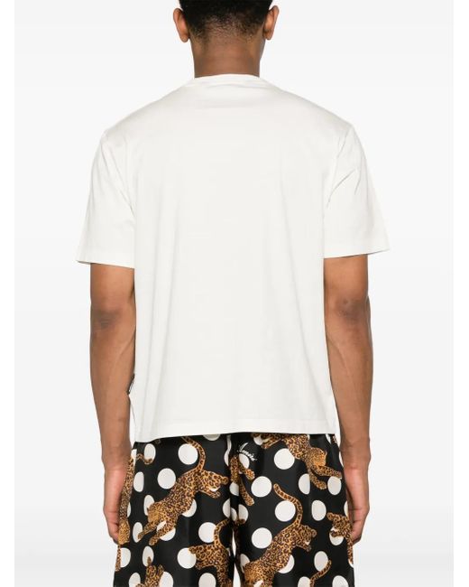 Palm Angels T-Shirt Mit Monogramm-Stickerei in White für Herren