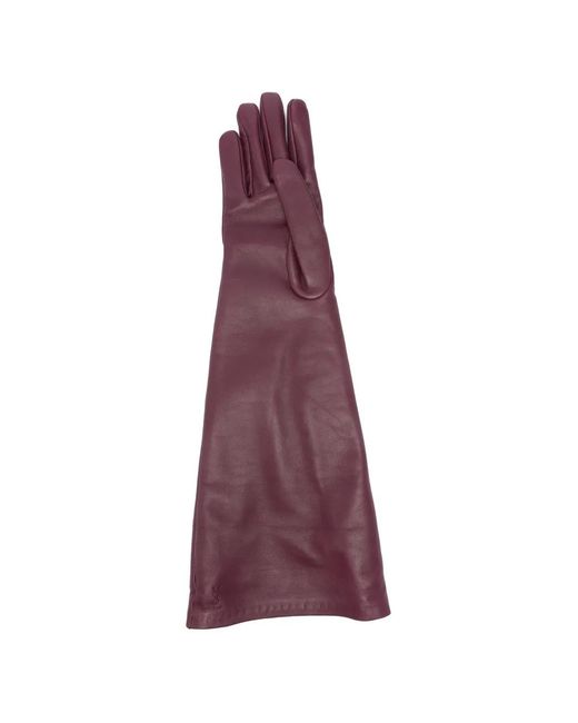 Saint Laurent Purple Lambskin Gloves