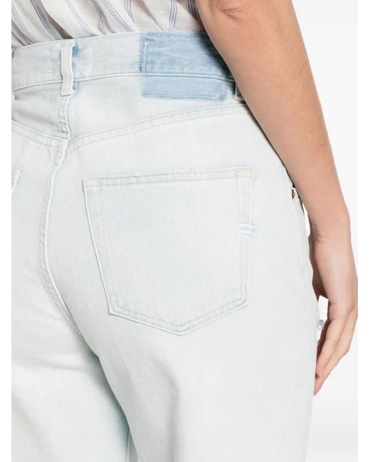 ViCOLO White Distressed Denim Trousers
