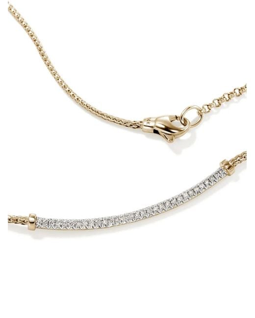 John Hardy Metallic 14Kt Jh Essential Diamond Necklace