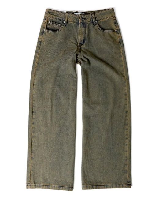 House Of Sunny Sable Lace-up Jeans Green