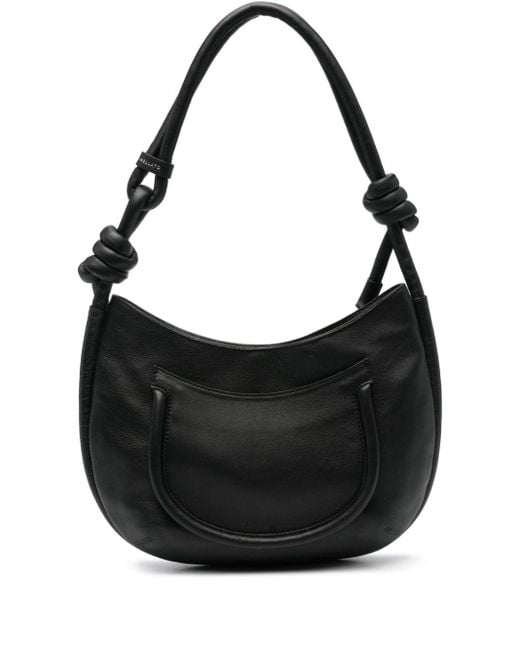 Zanellato Black Demi' Piuma Leather Shoulder Bag