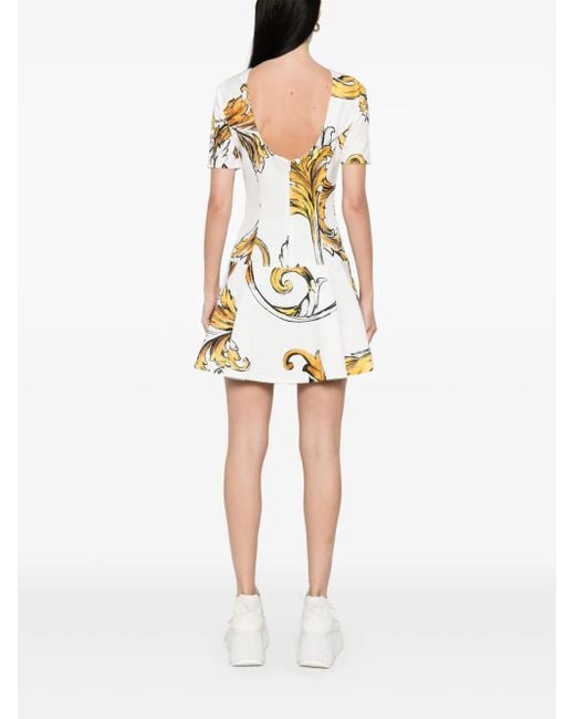 Versace Jeans Couture バロッコプリント ミニドレス White