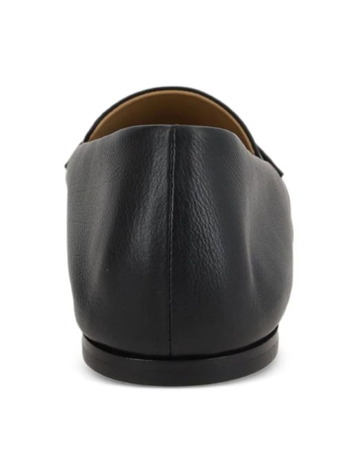 The Row Leather Penny Loafers in Black | Lyst