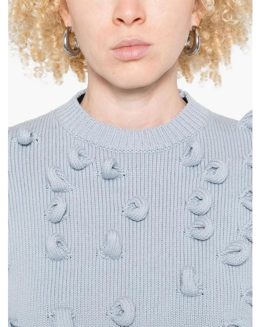 Pull À Pompon Texturé J.W. Anderson en coloris Blue