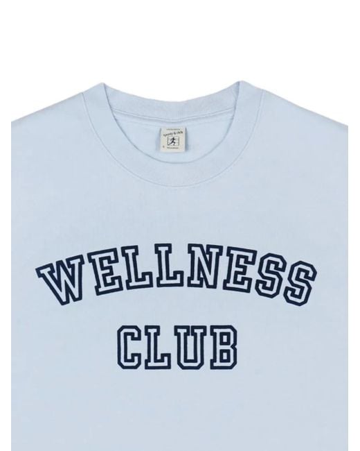 Sporty & Rich Blue Logo-Print T-Shirt