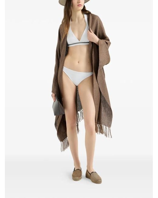 Brunello Cucinelli White Monili Bikini Bottoms
