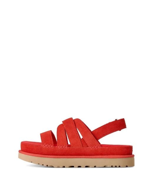 Ugg Red Goldenstar Gleam Flat Sandals
