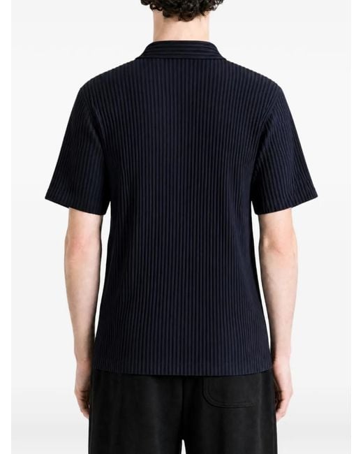 Homme Plissé Issey Miyake Blue Pleated T-Shirt for men