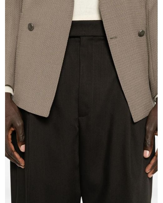 Barena Black Braghier Pleated Trousers for men