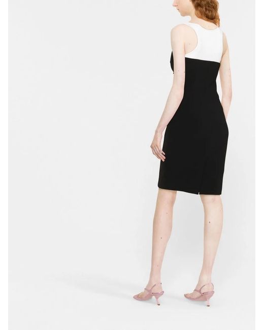 Moschino Black Button-Detail Strapless Mini Dress