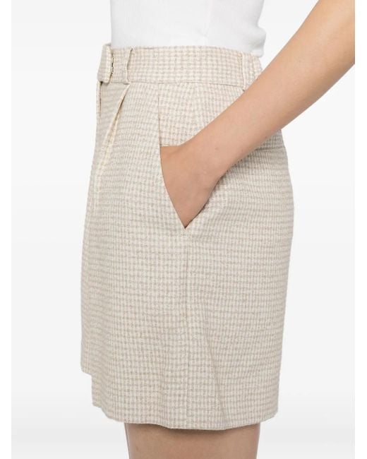 Pantalones cortos de bouclé To b. by agnès b. de color White