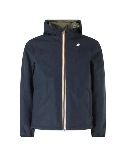 K-Way Blue Reversible Hooded Jacket