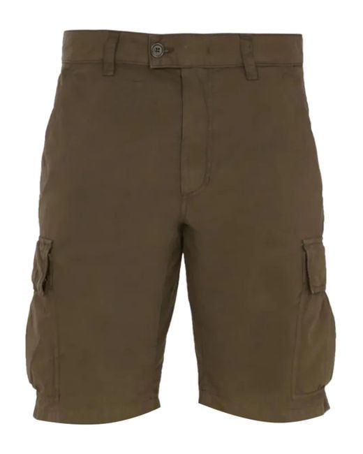 Aspesi Green Side-Pocket Cargo Shorts for men