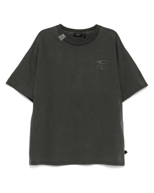 FIVE CM Black Logo-Embroidered T-Shirt for men