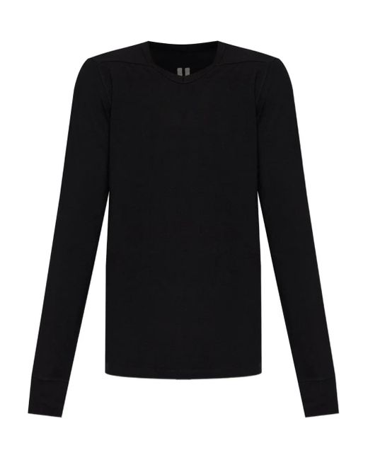 Rick Owens Black Crew-Neck Long-Sleeve T-Shirt for men