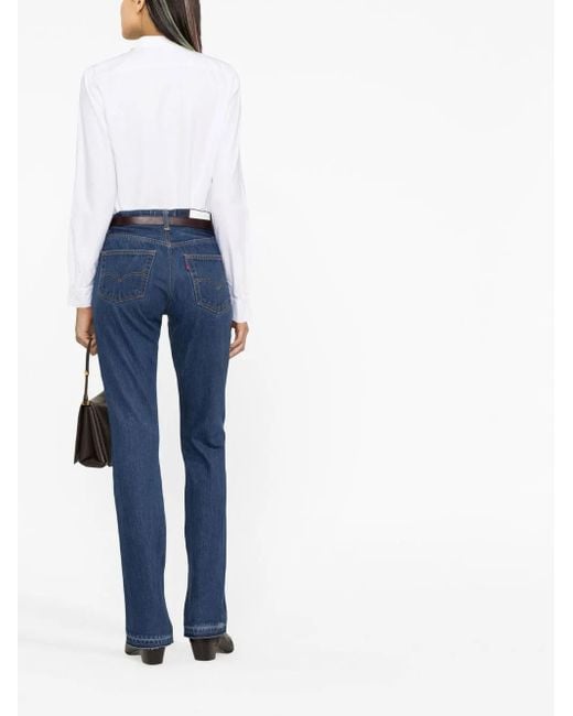 Re/done Blue High-Rise Slim-Fit Jeans