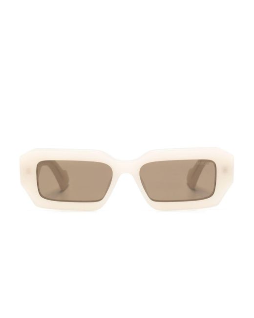 Marcelo Burlon Natural Agave Rectangle-frame Sunglasses for men