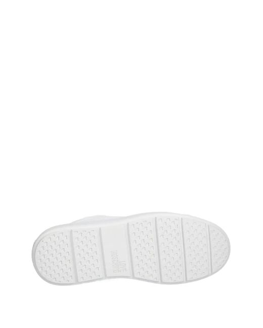 Sneakers Con Lacci di Love Moschino in White