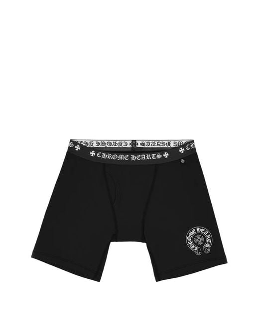 Chrome Hearts Black Logo-Print Boxers for men