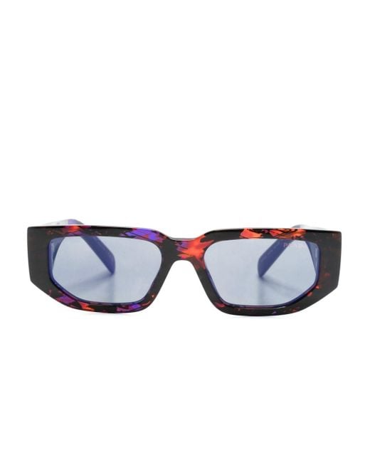 Prada Blue Spr09z Rectangular-frame Sunglasses