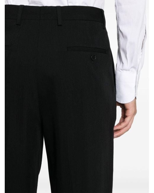 Sandro Black Twill Straight-leg Trousers for men